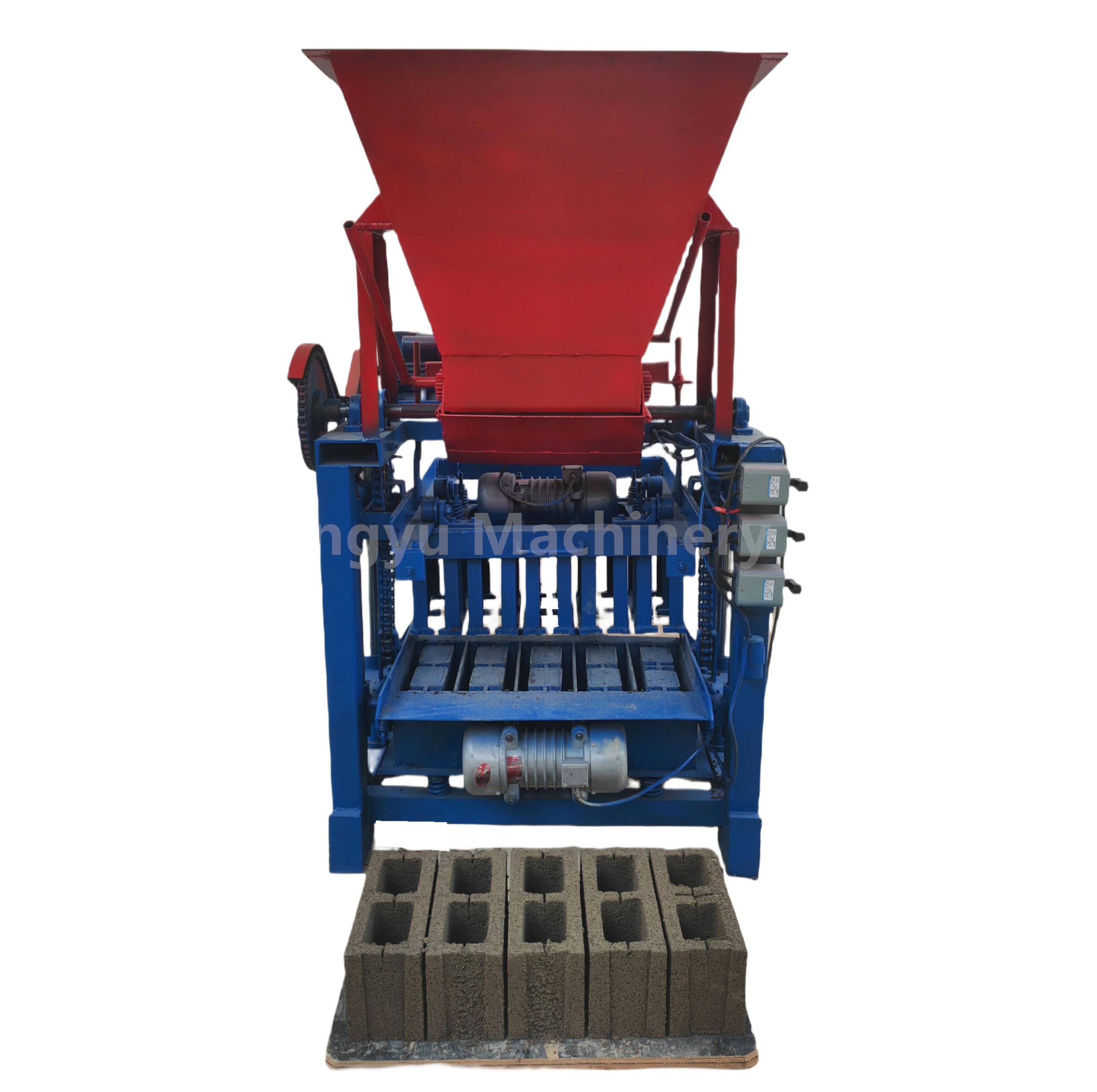 4-35 type mobile brick making machine hydraulic steel bar cushion block machine slag coal gangue brick making machine