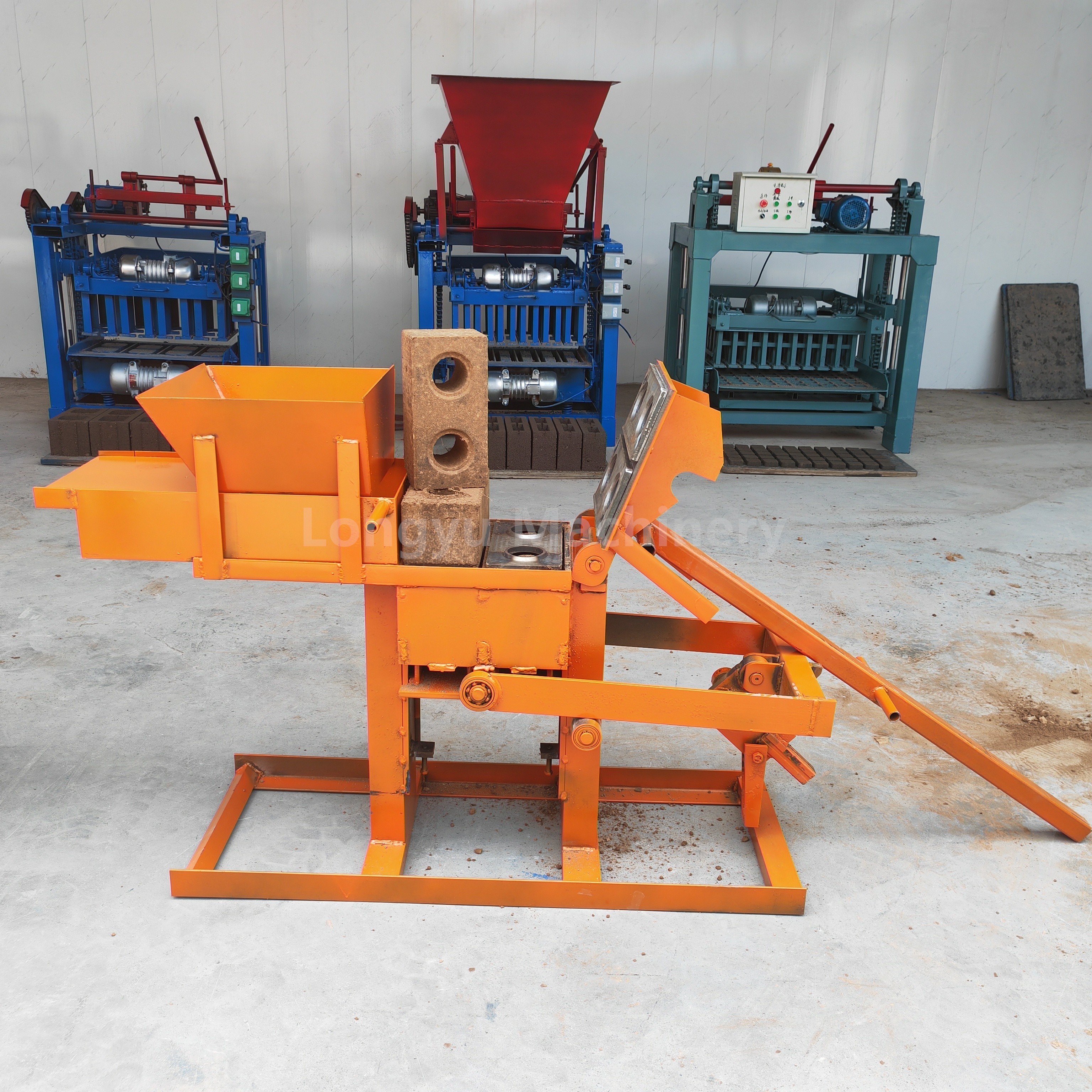 Manual Clay Lego Interlocking Brick Paving Brick Molding Machine Cheap Hand Operated Clay Hollow Brick Molding Machine