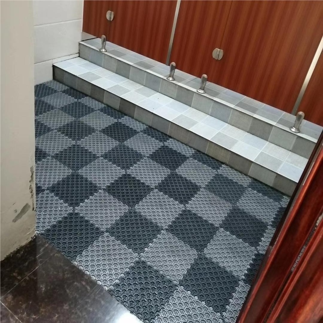 custom Floor Drainage Anti Slip Splice Bath Mat For Bathroom Shower Deck Balcony Pool