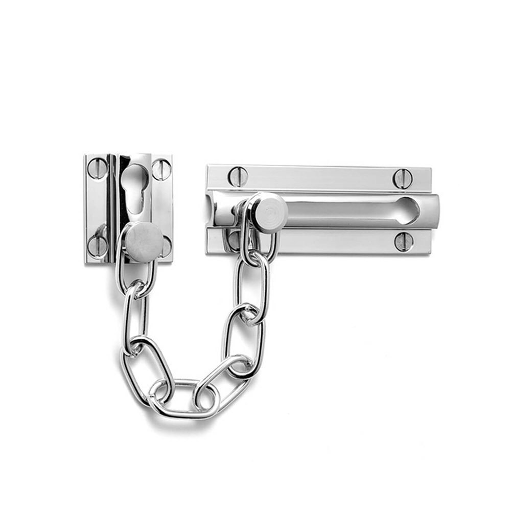 Door Chain for Front Door - High Security Door Chain Lock with Chrome Finish