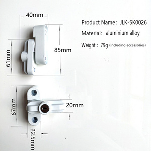 Window Limiter, Stainless Steel Casement Stopper with Key, 65 Degree Opening Angle Safety Window Opening Restrictor Lock