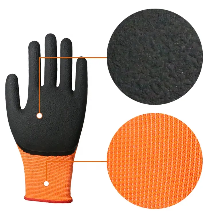 Hot-selling double-layer hanging glue wear resistant non-slip protective safety gardening gloves