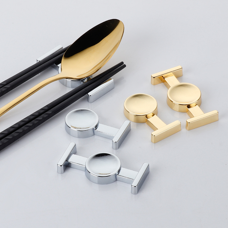 Hotel Restaurant Reusable Metal Chopsticks Stand Stainless Steel Chopstick Holder Rest Spoon Fork Tableware Holder