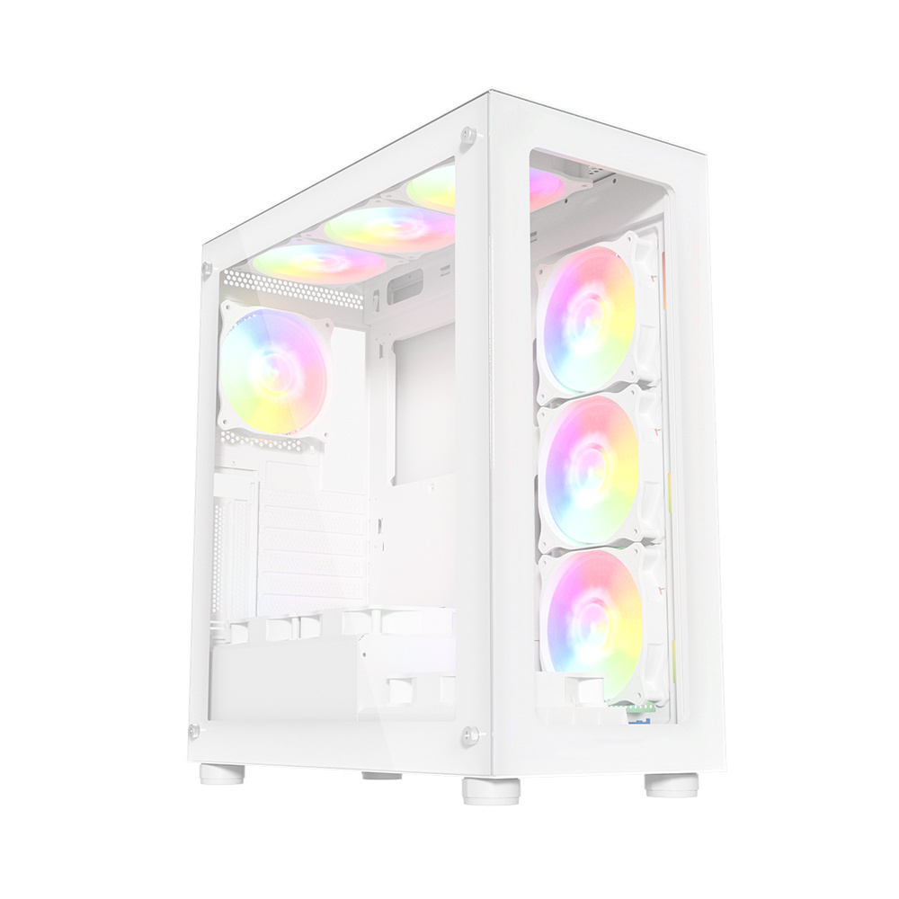 Powercase 290XL New Arrival Matx Mini Itx Case Pc Gamer 360mm Liquid Cooler Tempered Glass Gaming Computer Case