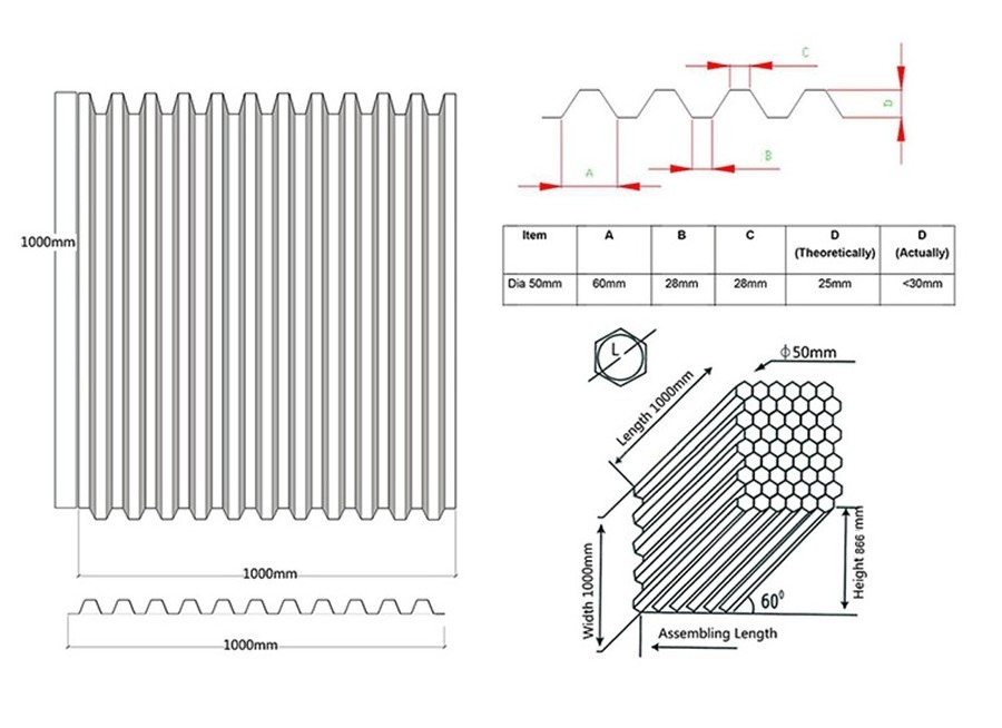 Water Clarifier Inclined Plate Clarifier PVC Lamella clarifier For Sewage Water Treatment