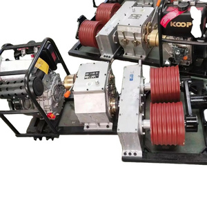 Diesel operated Power winch 3T 5T 8T Diesel Electric Power Wire Rope Cable Pulling Engine double drum Diesel Winch