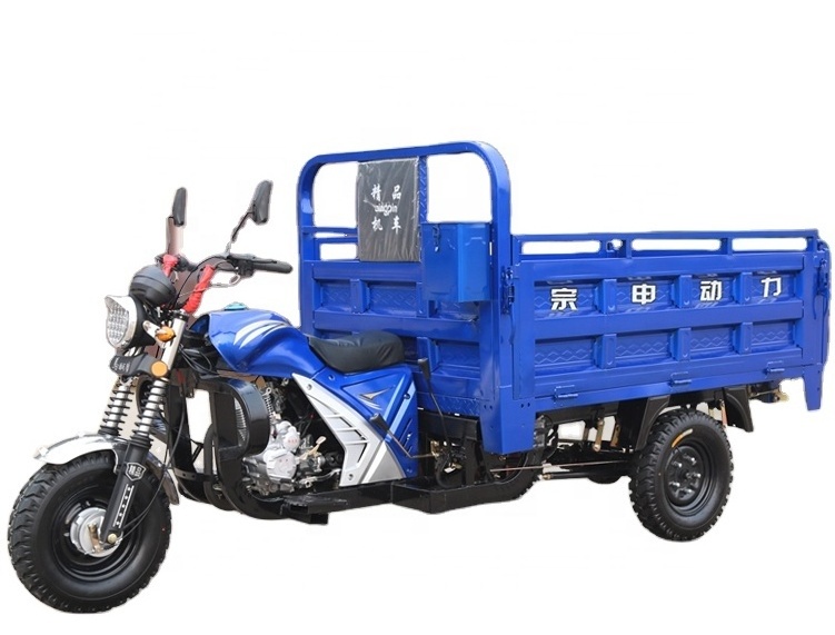 2024 China Hot Sale 150cc 200cc Three Wheel Tricycle Motorized Tuk Tuk Motorcycle Cargo Tricycle