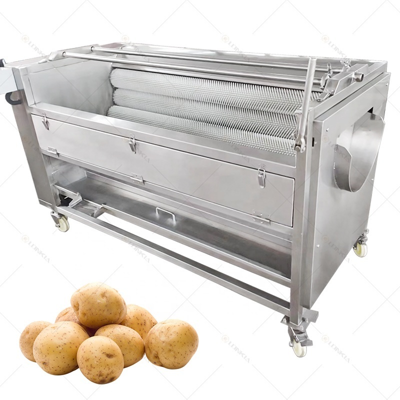 Hot Sale potato peeling and washing machine commercial potato peeling machine with 300-500kg/h