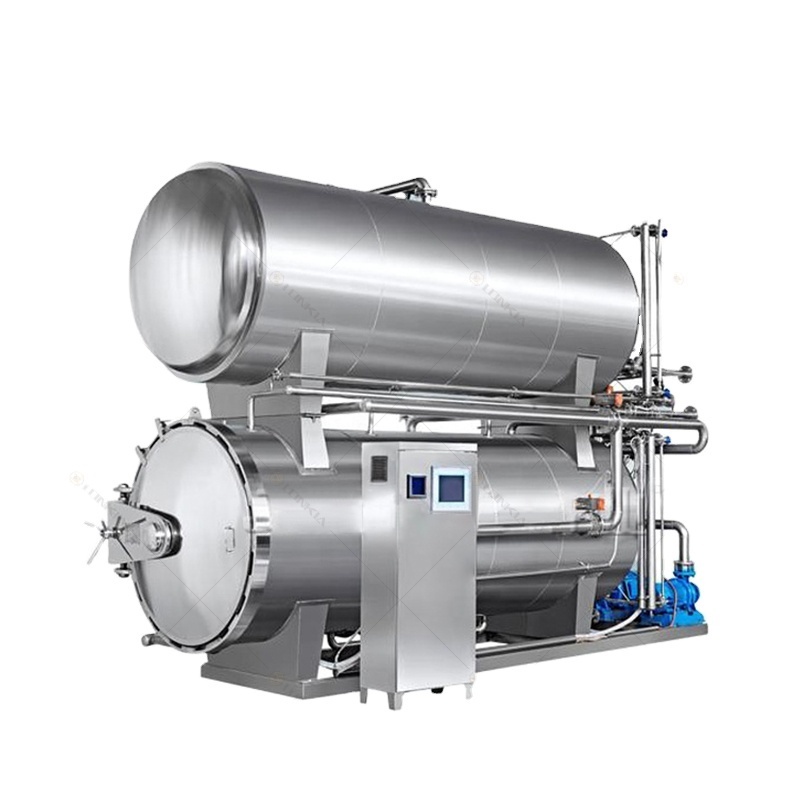 Siemens PLC Energy Efficient Sterilizer for Milk Food and Fruit Juice Processing Autoclave Water Spray Retort