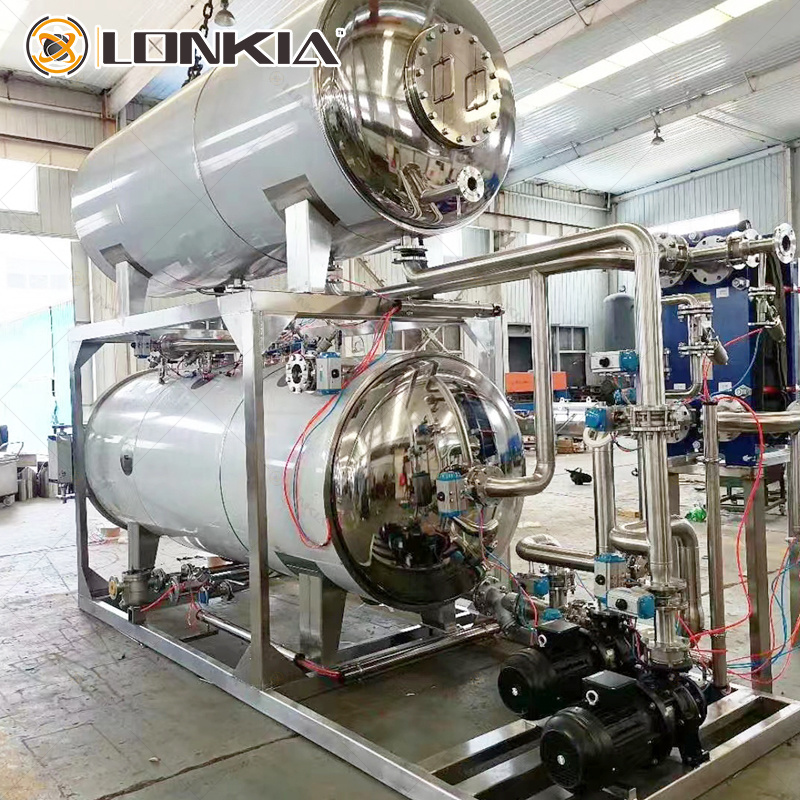 Siemens PLC Energy Efficient Sterilizer for Milk Food and Fruit Juice Processing Autoclave Water Spray Retort