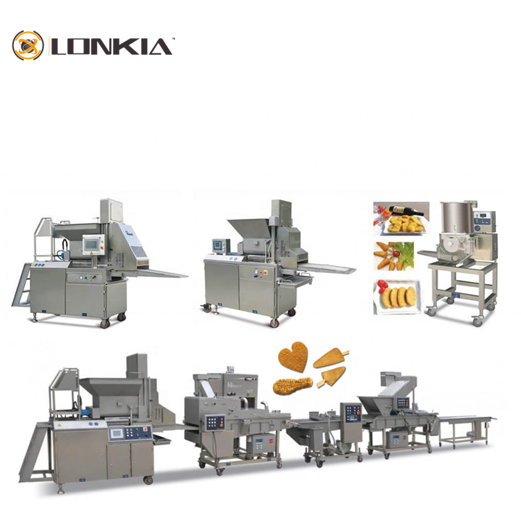 LONKIA Good quality burger making burger press machine chicken nugget production line