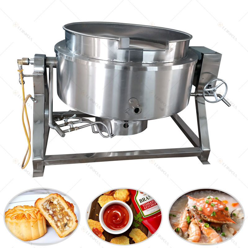 200L 600L 800L jacketed kettle electric gas steam heating planetary stirring pot industrial cooking mixer