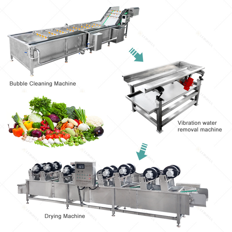 LONKIA Industrial Bubble Tomato Washing Line Drying Machine Corn Fruit Washer Vegetable Onion Washer Cleaning Machine