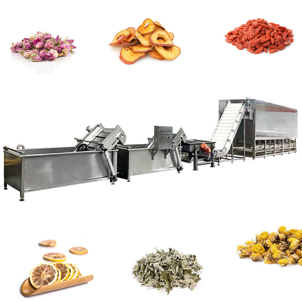 LONKIA commercial vegetable apple mango cassava slicing washing drying machine dried fruit chips production line