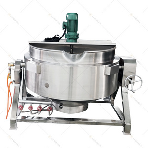 200L 600L 800L jacketed kettle electric gas steam heating planetary stirring pot industrial cooking mixer