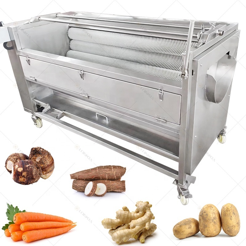 Lonkia potato ginger washing machine brush roller carrot potato turmeric yam washing peeling machine