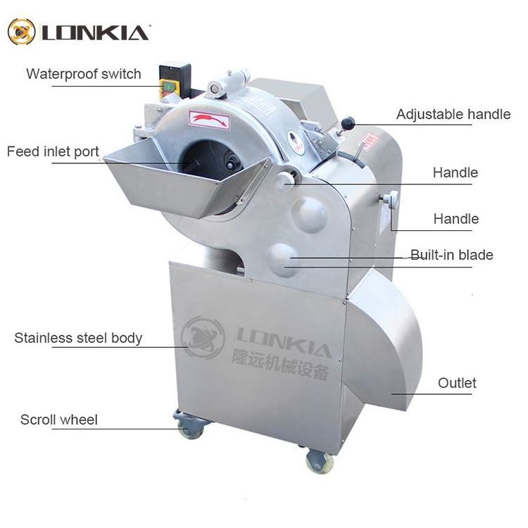 LONKIA Industrial Vegetable Fruit Onion Garlic Ginger Sweet Potato Carrot Cube Dice Dicer Making Cutter Cutting Machine