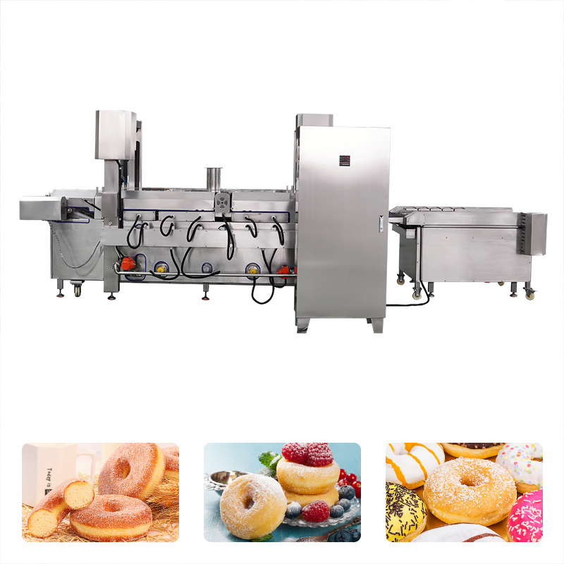 Full Automatic Commercial Small Contibuous Fryer Donut Frying Machine Continuous Frying Machine