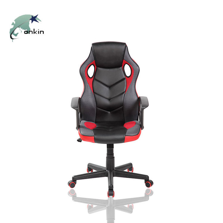 china wholesale factory direct sell pink rocker office computer pc leather ergonomic gaming racing chair with pillow