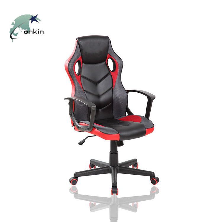 china wholesale factory direct sell pink rocker office computer pc leather ergonomic gaming racing chair with pillow