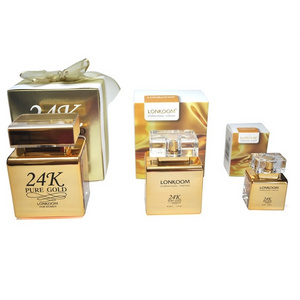 LONKOOM 24K gold perfumes for women customized 10ml 50ml 100ml with long lasting fruity florals fragrance