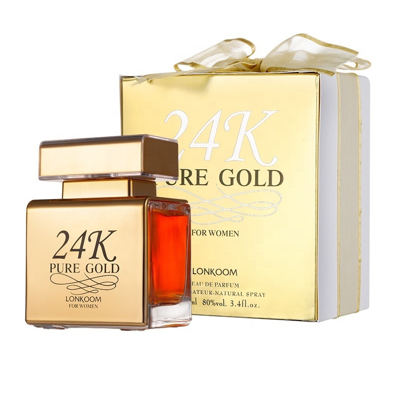 Professional perfume factory best selling parfum custom private logo LONKOOM 24K pure gold perfume for women