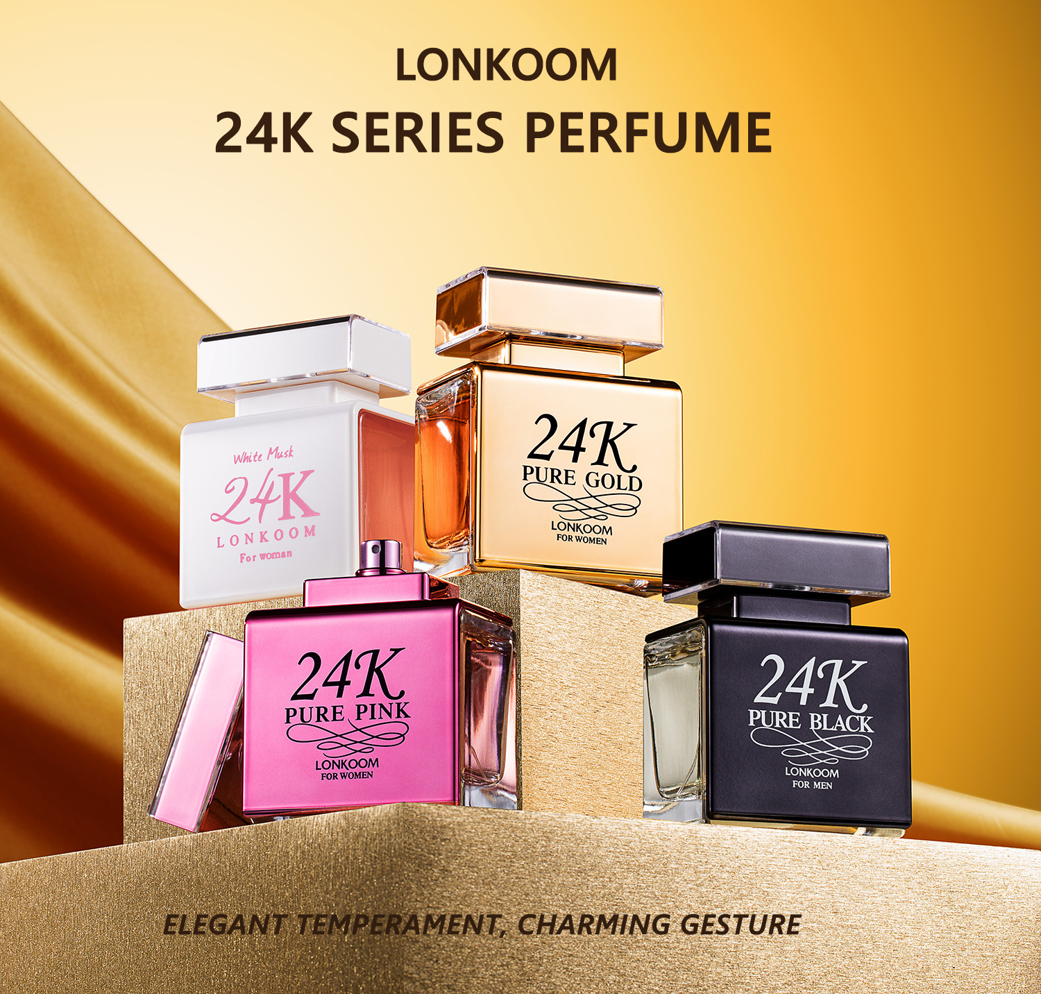 LONKOOM original perfumes accept custom private label 100ml women perfume long lasting fragrance