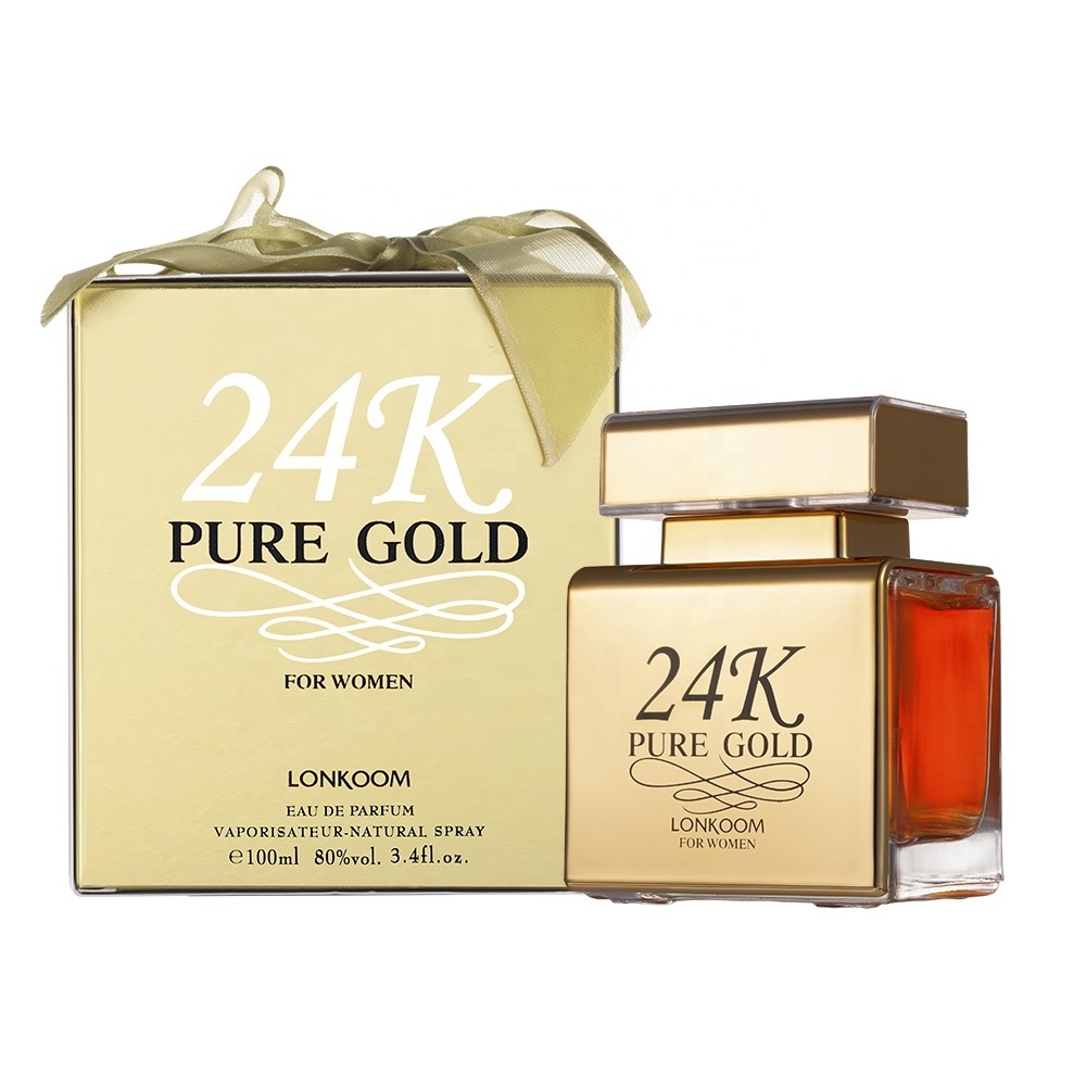 Perfumes originales al por mayor LONKOOM 24K gold perfume for men and women unisex perfume