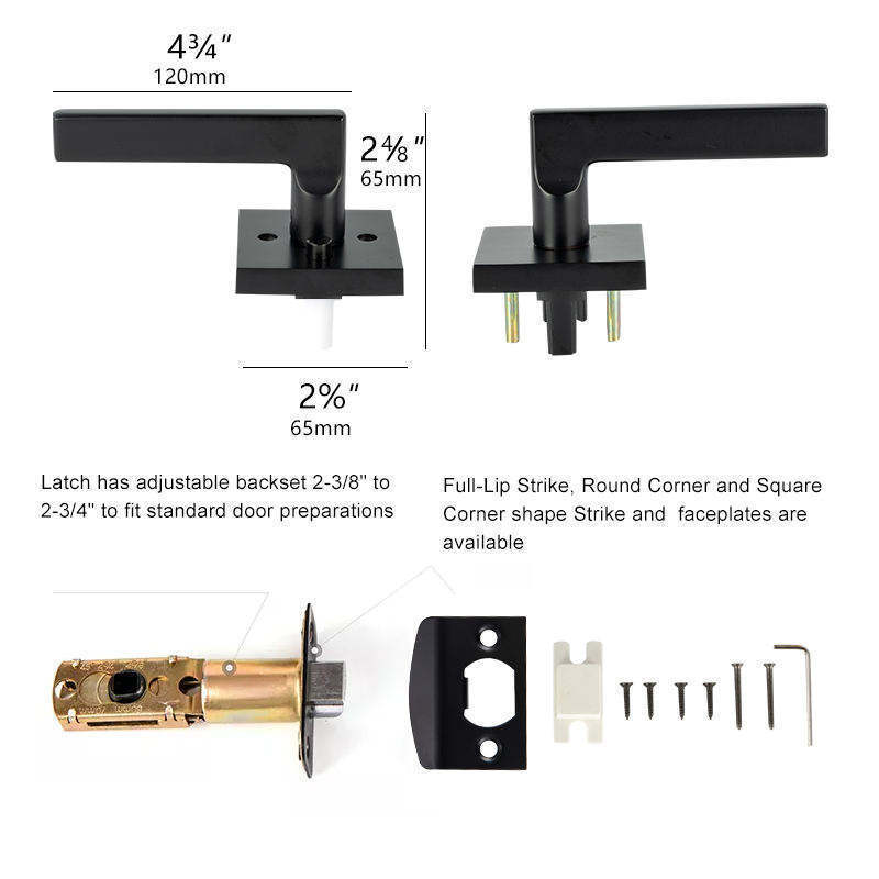 Interior front door lock and handle house lock door handle