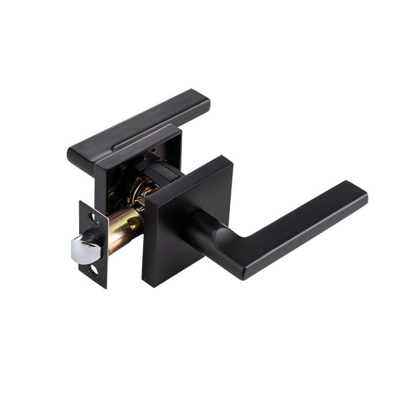 Heavy Duty Privacy Tubular Black Matt Square Black Lever Square Heavy Duty Bathroom Handle Door Lock