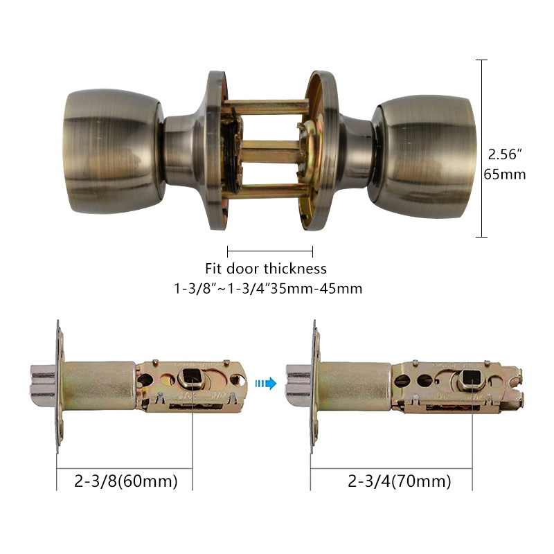 High quality 304(201)Stainless Steel Door Round Knob, Knob Lock, Knob Cam Lock