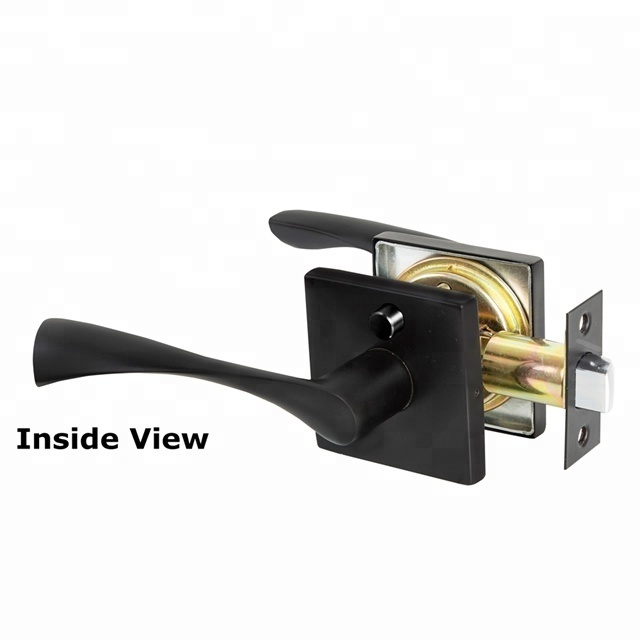 Modern Design Interior Door Lever Handle Privacy Lock With Oil Rubbed Bronze