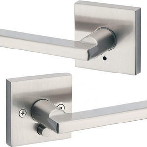 USA ,Canada,Australian New modern style Privacy Lever Door Lock with Knob Handle Lockset, Satin Nickel