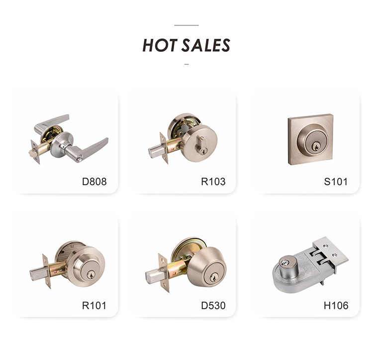 Single Cylinder HandleSet with Lever Door Handle (for Entrance&Front Door) and Single Cylinder Deadbolt Handle Set Satin Nickel