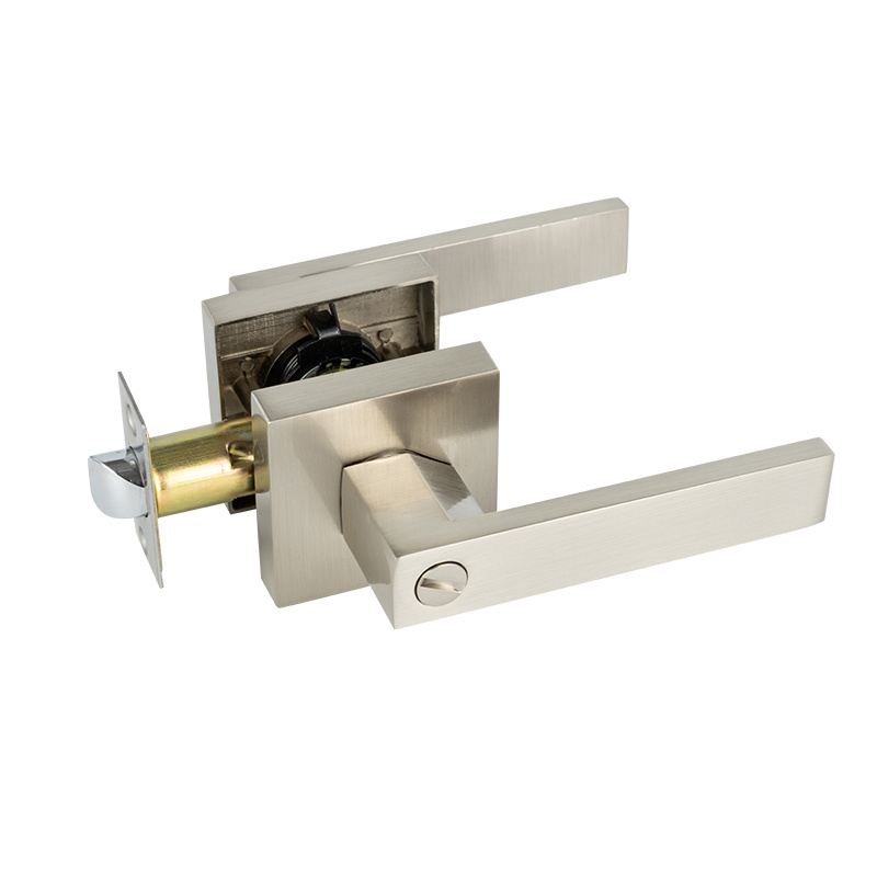 Tubular 3 Lever Square Heavy Duty Handle Door Lock for Bedroom Bathroom