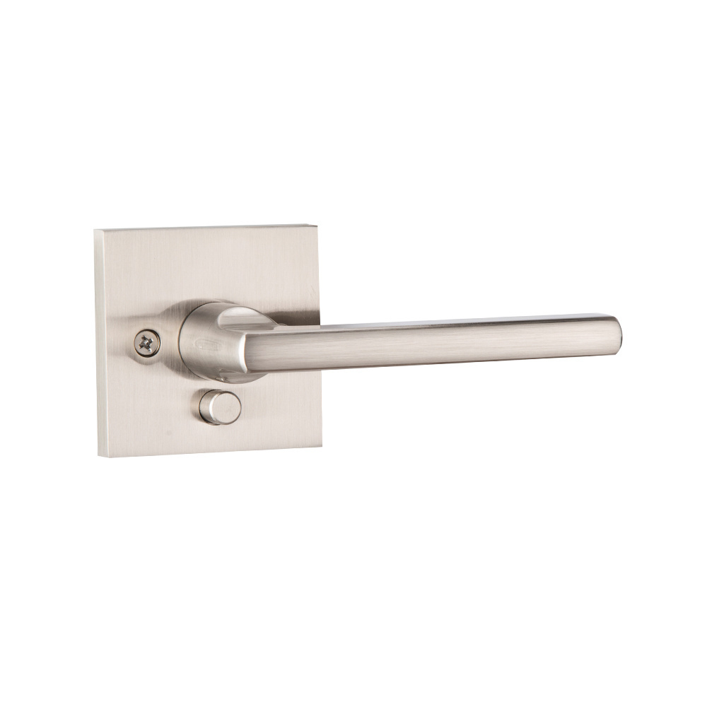 -Hall and Closet Passage Tubular Door Lever and Handle Lock for Interior Door Satin Nickel Wooden Handle for Furniture