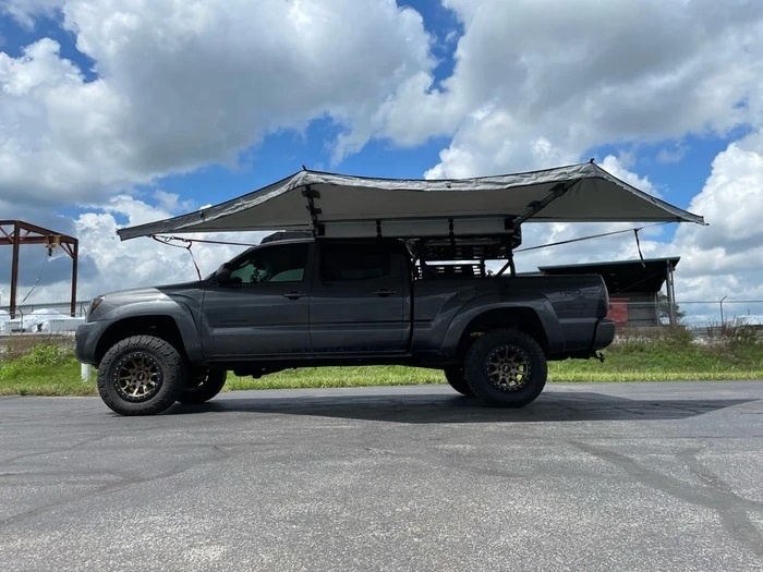 Large 180 degree car side awning freestanding 180 camping awning