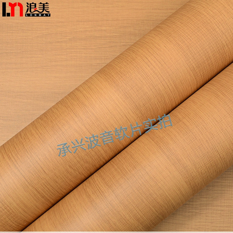 Lonmay 0.6x50m Waterproof Black Wood Peel and Stick Decorative Self-Adhesive Film for Furniture Surfaces