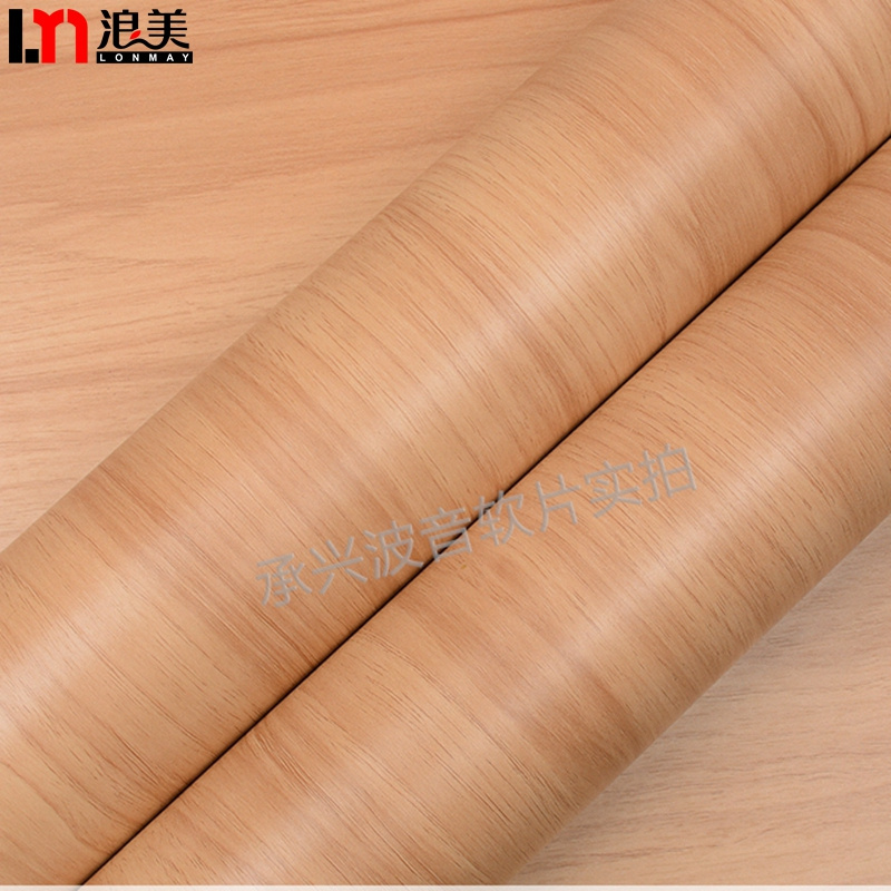 Lonmay 0.6x50m Waterproof Black Wood Peel and Stick Decorative Self-Adhesive Film for Furniture Surfaces