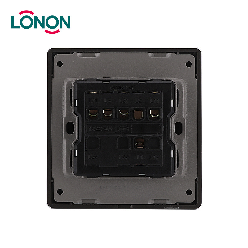 Lonon brand metal material 3 gang 2 way smart light switch