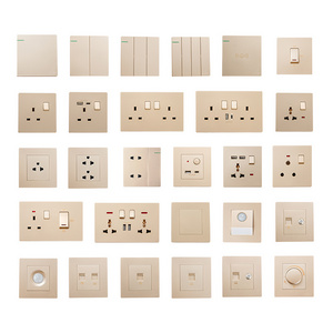 Modern 16a wall light switch electrical uk wall switch and socket with led indicator