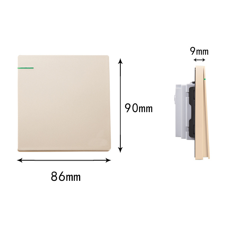 Manufacturers white gold sockets and switches 4 gang 1 way switch