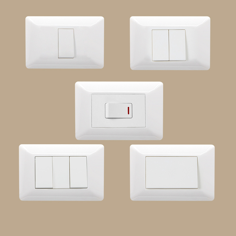 China factory 1 gang 2 way wall switch us standard wall light dimmer switch