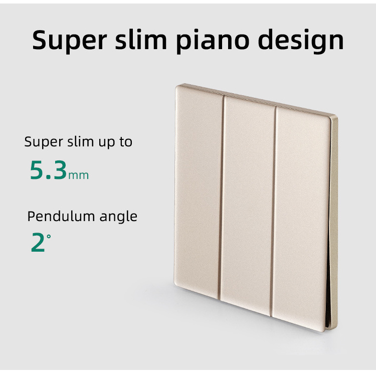 New Design US standard touch glass panel switches and sockets tempered glass wall switch