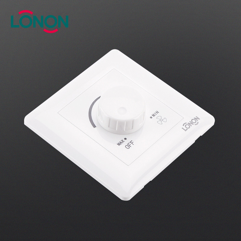 wall small dimmer rotary fan speed switch with high quality