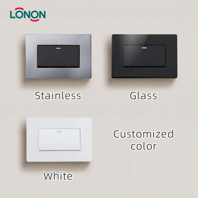 US OEM/ODM customized panel pc stainless steel glass wall switches electrical sockets and switches