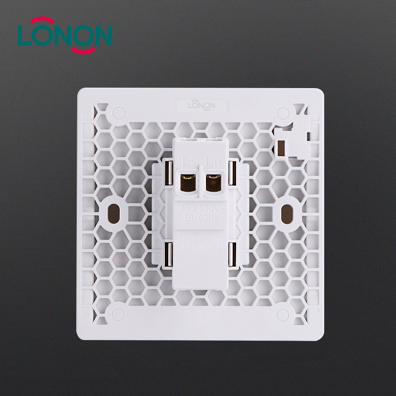 Light control weatherproof socket wireless one way PC 16a wall push switch