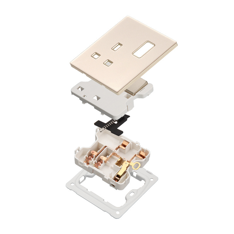 New Design US standard touch glass panel switches and sockets tempered glass wall switch