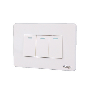 Free shipping home use  3 gang 2 way wall smart light switch