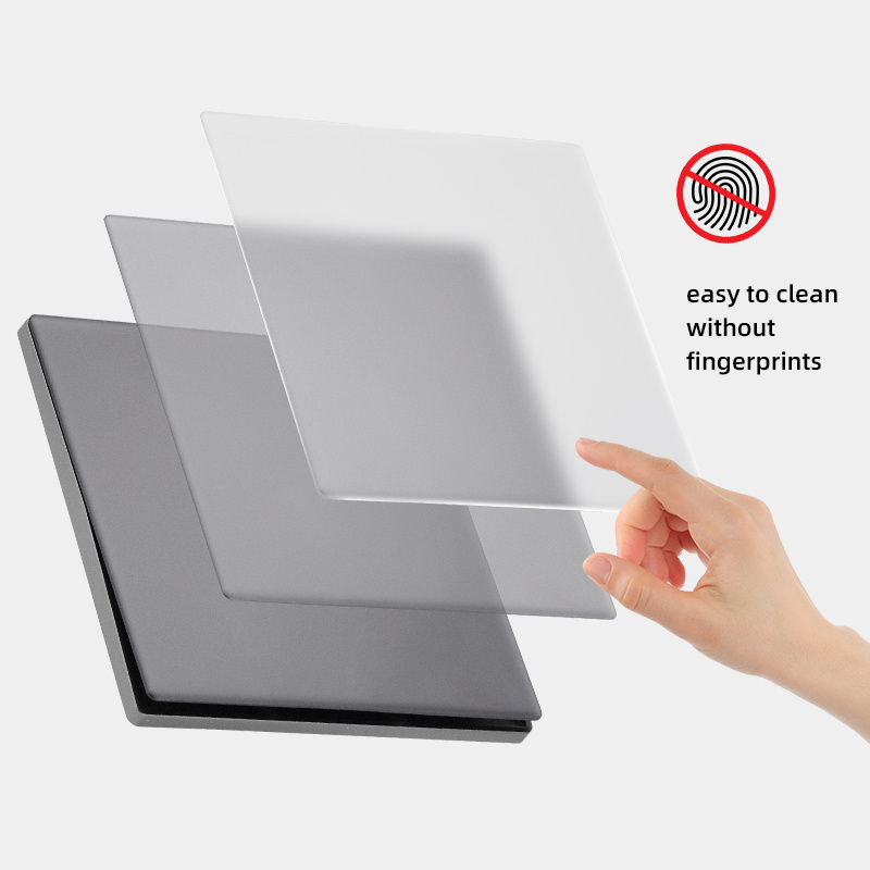 New Design US standard touch glass panel switches and sockets tempered glass wall switch